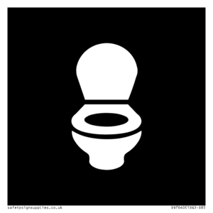 WC Toilet in black panel