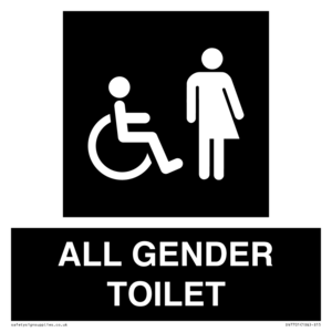 Disabled and Non-gender specific in black panel
