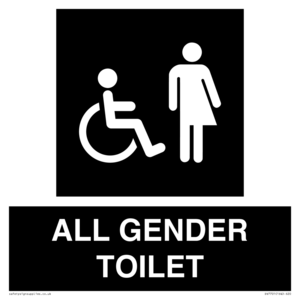 Disabled and Non-gender specific in black panel
