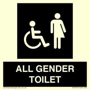 Disabled and Non-gender specific in black panel