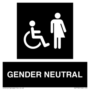 Disabled and Non-gender specific in black panel