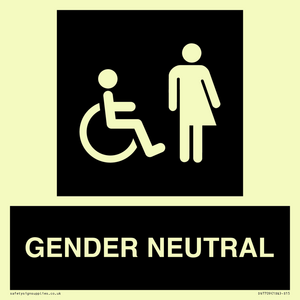 Disabled and Non-gender specific in black panel