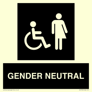Disabled and Non-gender specific in black panel