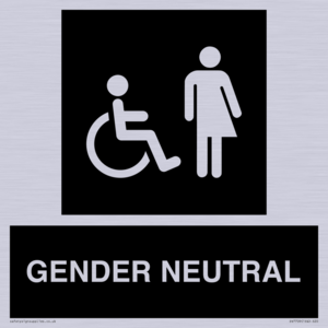 Disabled and Non-gender specific in black panel