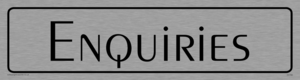 enquiries - door sign