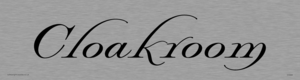 cloakroom - door sign