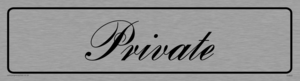 private - door sign