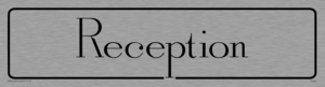 reception - door sign