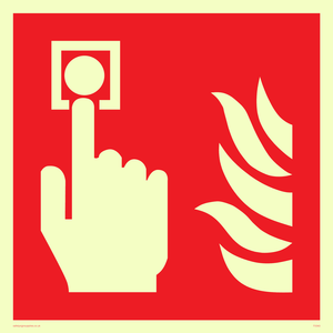 fire alarm call point symbol only