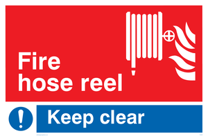 fire hose reel keep clear