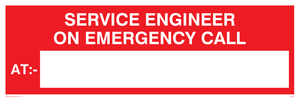 service engineer on emergency call at: