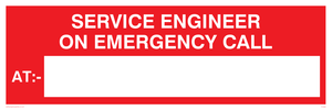 service engineer on emergency call at: