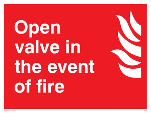 open valve in the event of fire