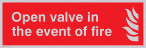open valve in the event of fire