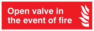 open valve in the event of fire