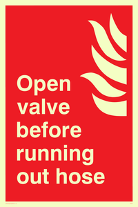 open valve before running out hose