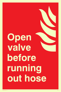 open valve before running out hose