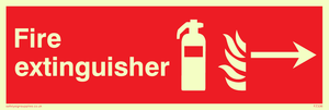 Fire extinguisher right sign