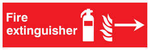 Fire extinguisher right sign