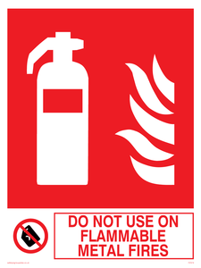 do not use on flammable metal fires