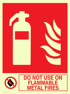 do not use on flammable metal fires