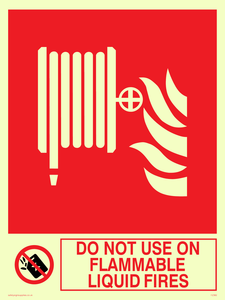 do not use on flammable liquid fires