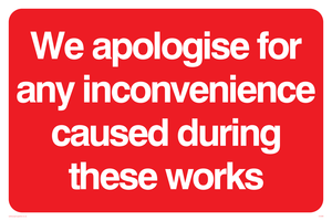 We apologise for any inconvenience caused