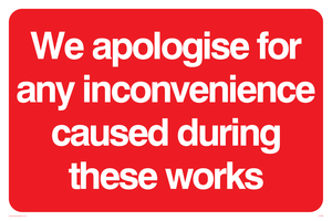 We apologise for any inconvenience caused