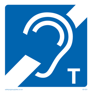 Induction Loop with T Symbol sign 