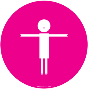 2m child friendly symbol - pink