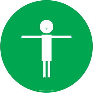 2m Child friendly symbol - green