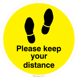 Please keep your distance - Yellow/Black