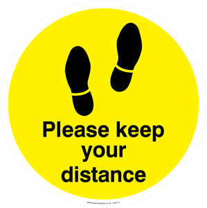 Please keep your distance - Yellow/Black