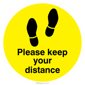 Please keep your distance - Yellow/Black