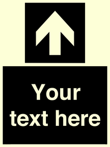 Custom Directional signage black arrow up