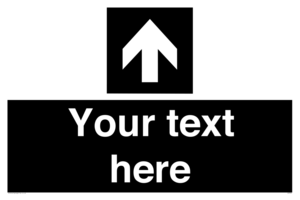 Custom Directional signage black arrow up