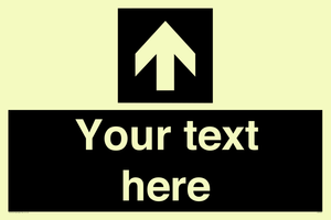 Custom Directional signage black arrow up
