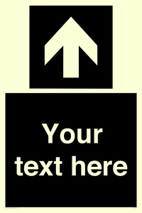 Custom Directional signage black arrow up