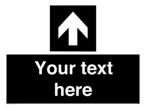 Custom Directional signage black arrow up
