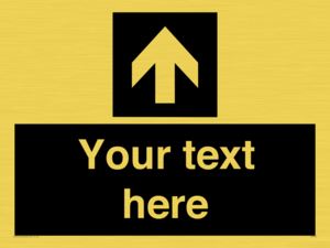Custom Directional signage black arrow up