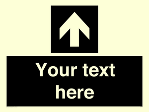 Custom Directional signage black arrow up
