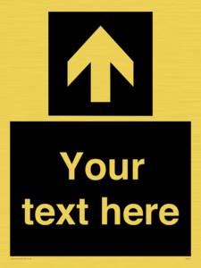 Custom Directional signage black arrow up