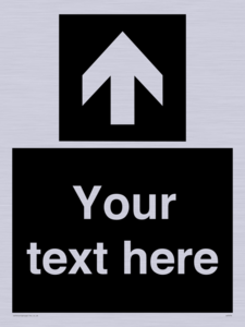 Custom Directional signage black arrow up