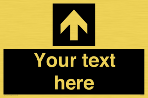 Custom Directional signage black arrow up