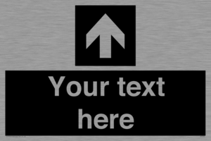 Custom Directional signage black arrow up