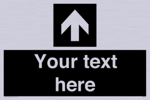 Custom Directional signage black arrow up