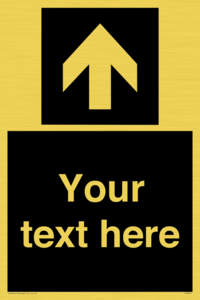 Custom Directional signage black arrow up