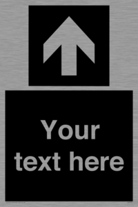 Custom Directional signage black arrow up