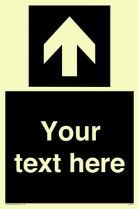 Custom Directional signage black arrow up