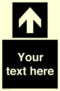 Custom Directional signage black arrow up